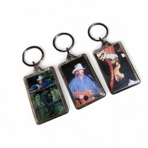 💰Vintage 90s Y2K Alan Jackson Keychain Bundle (3 pcs) Country Music Collectible